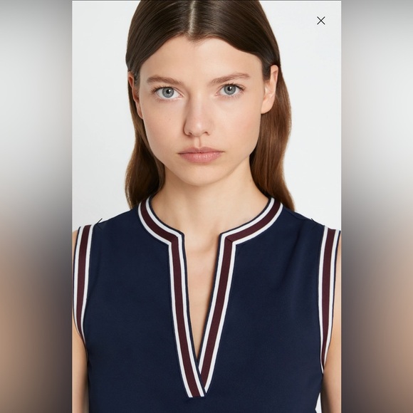 Tory Burch TECH PIQUÉ TUNIC TANK Size XL - Picture 2 of 11